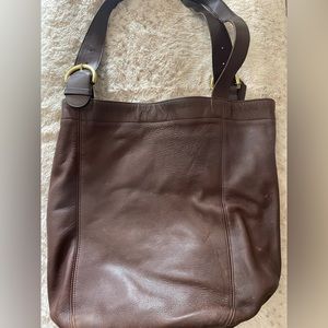 Coach Leather Brown Bucket Bag